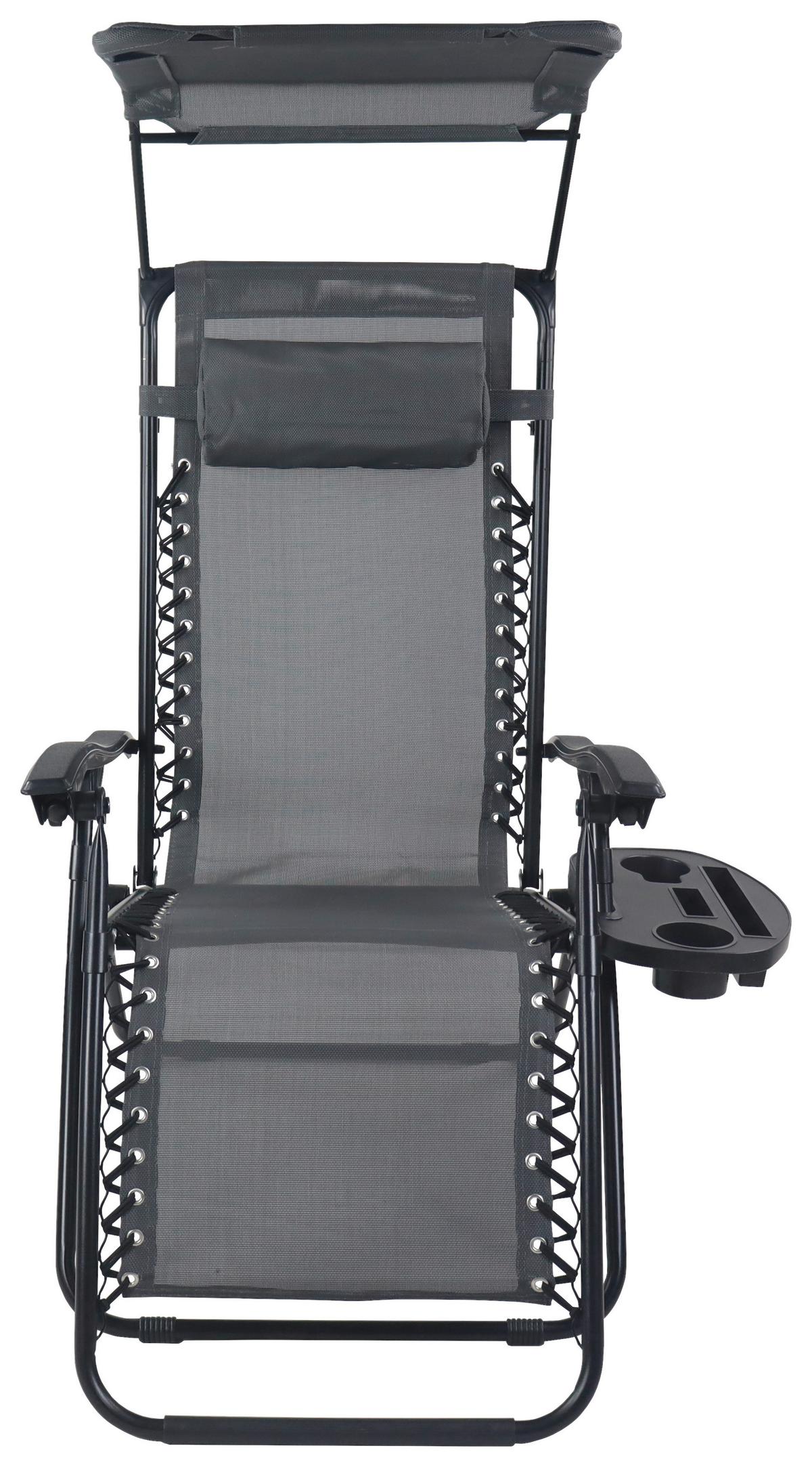 GARTENLIEGE MALTOSA XL - Hellgrau, Modern, Textil/Metall (64/133/91cm) - Gardenson