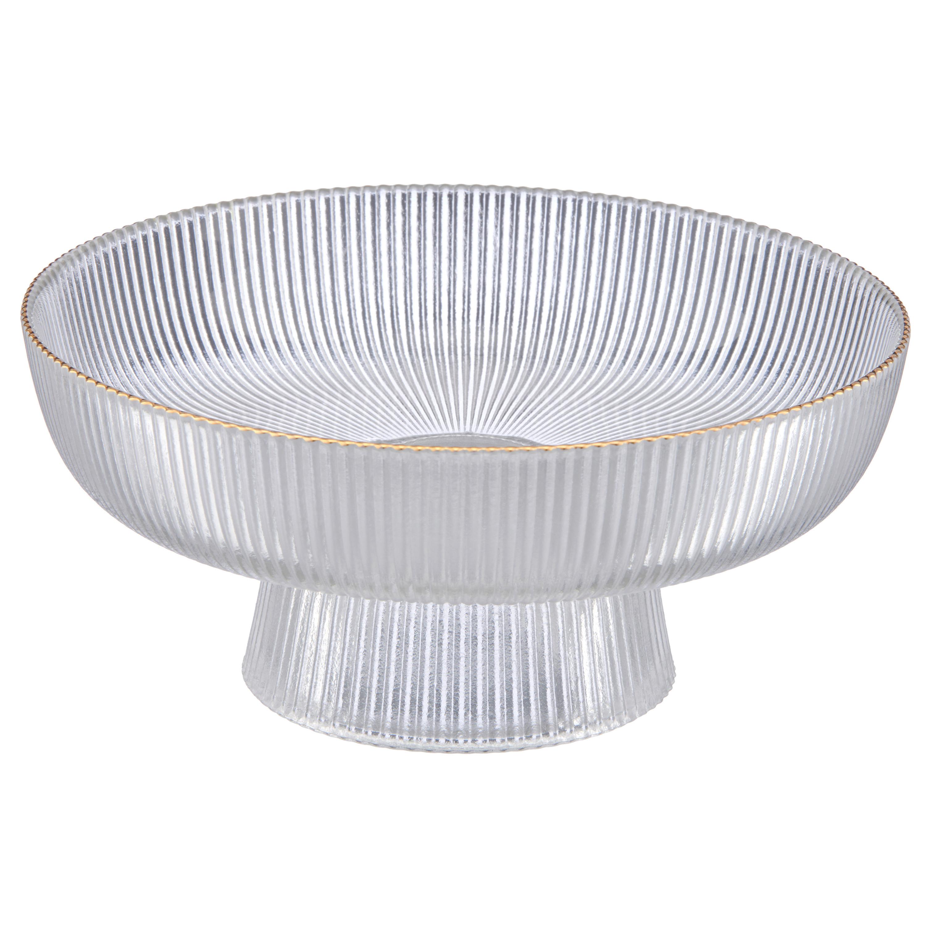 Dekoschale Manu I Klar/Goldfarben - Klar/Goldfarben, Basics, Glas (20/9cm) - Mömax