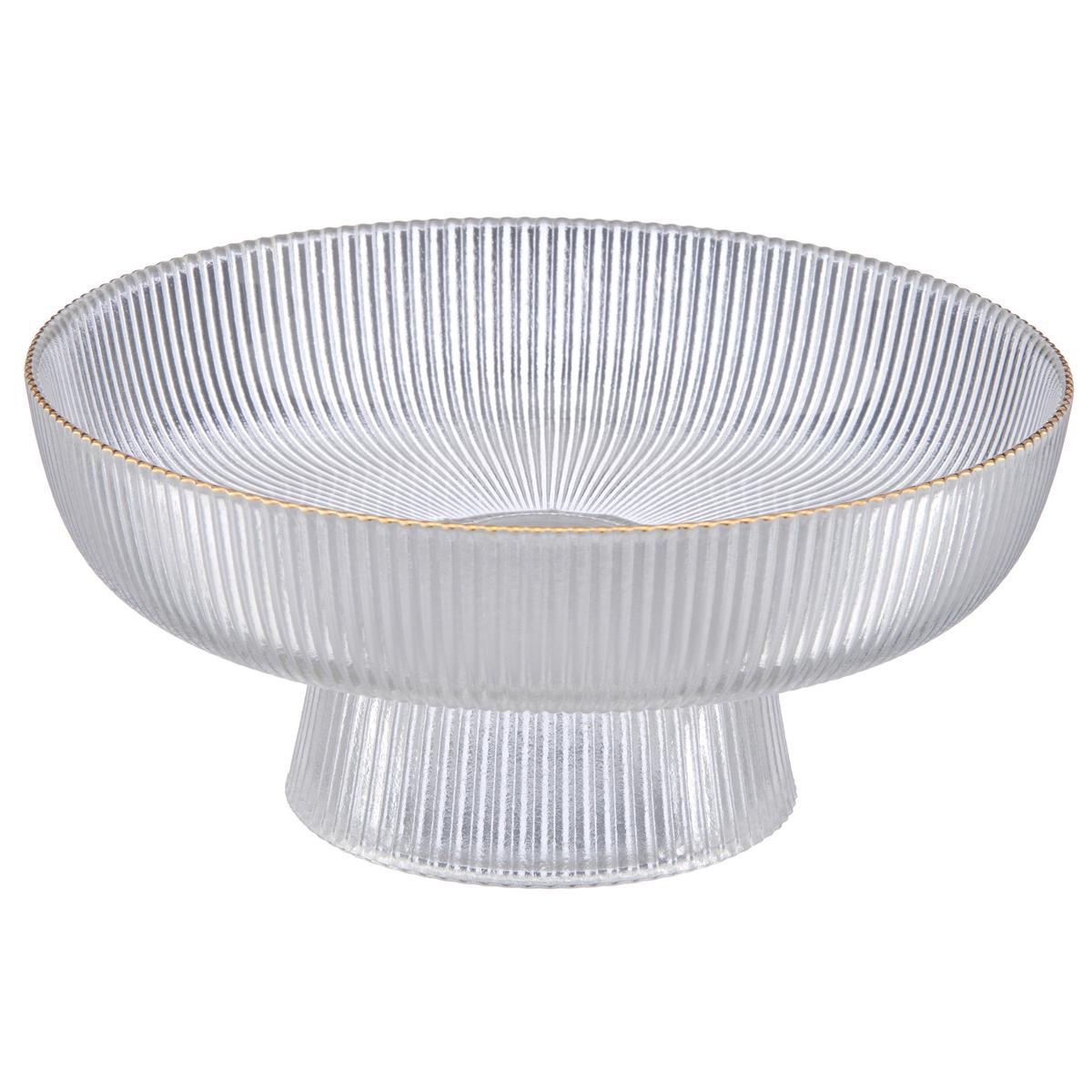Dekoschale Manu I Klar/Goldfarben - Klar/Goldfarben, Basics, Glas (20/9cm) - Mömax