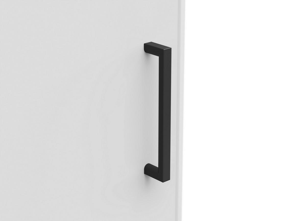 Eckschrank Multistauraum Weiss - noir/blanc, Modern, matière synthétique/matériau de bois (71,5/195/71,5cm)
