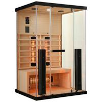 Infrakabin 2 Személyes Billund 2 - natúr színű, Basics, Üveg/fa (125/190/100cm)