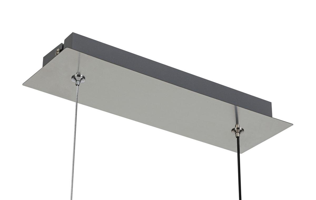 LED-Hängeleuchte Lina Chrom-/Nickelfarben max. 20 W - Chromfarben/Nickelfarben, MODERN, Kunststoff/Metall (20/80/120cm) - Mömax