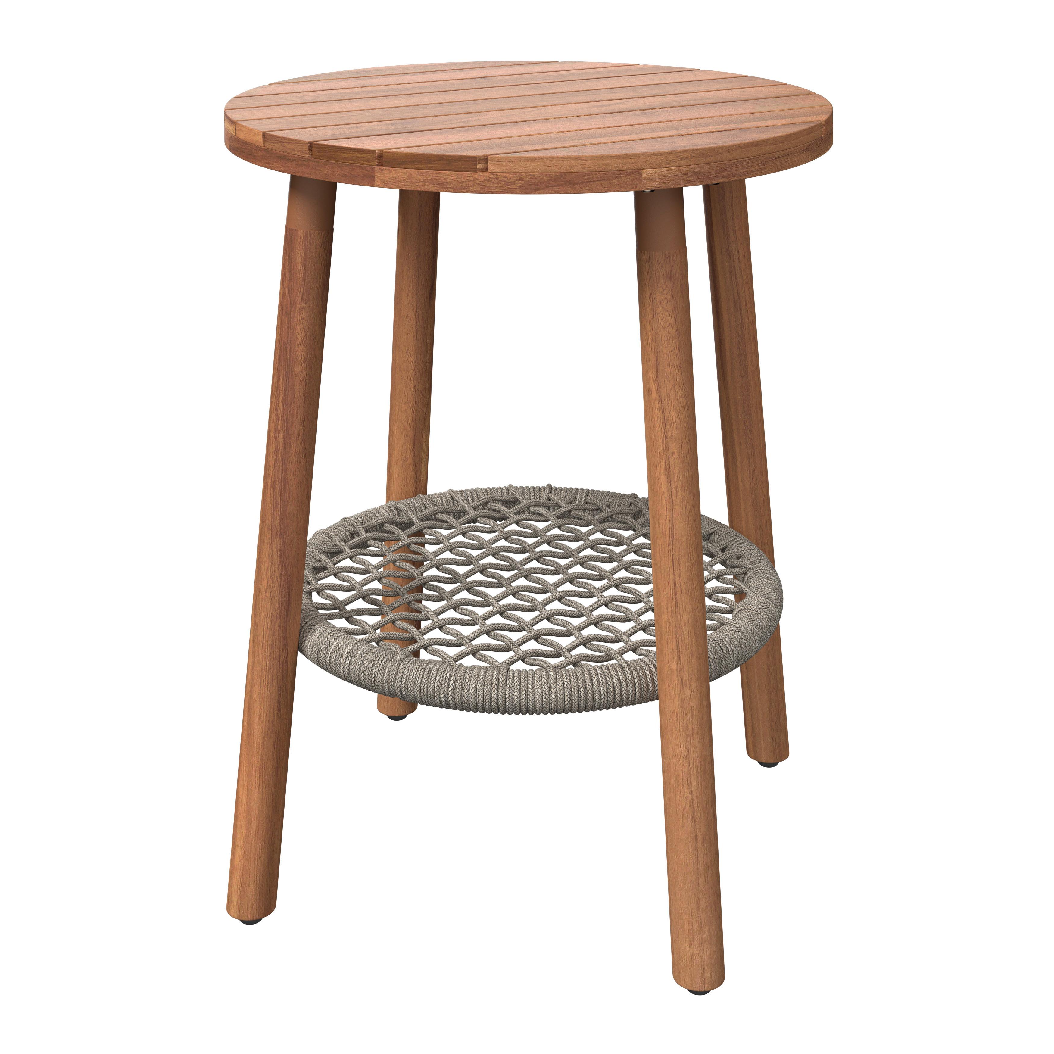BALKONGMÖBLER SET BARDOLINO - ljusgrå/akaciefärgad, Modern, metall/trä (61/62/79cm) - Mömax