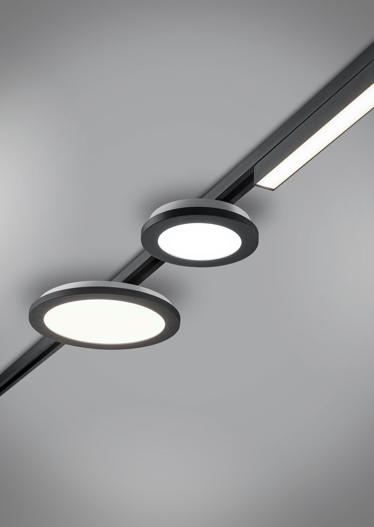 Deckenleuchte Douline DL Camillus max. 9 Watt - Schwarz, Basics, Kunststoff (17,0/2,9cm) - Trio Leuchten