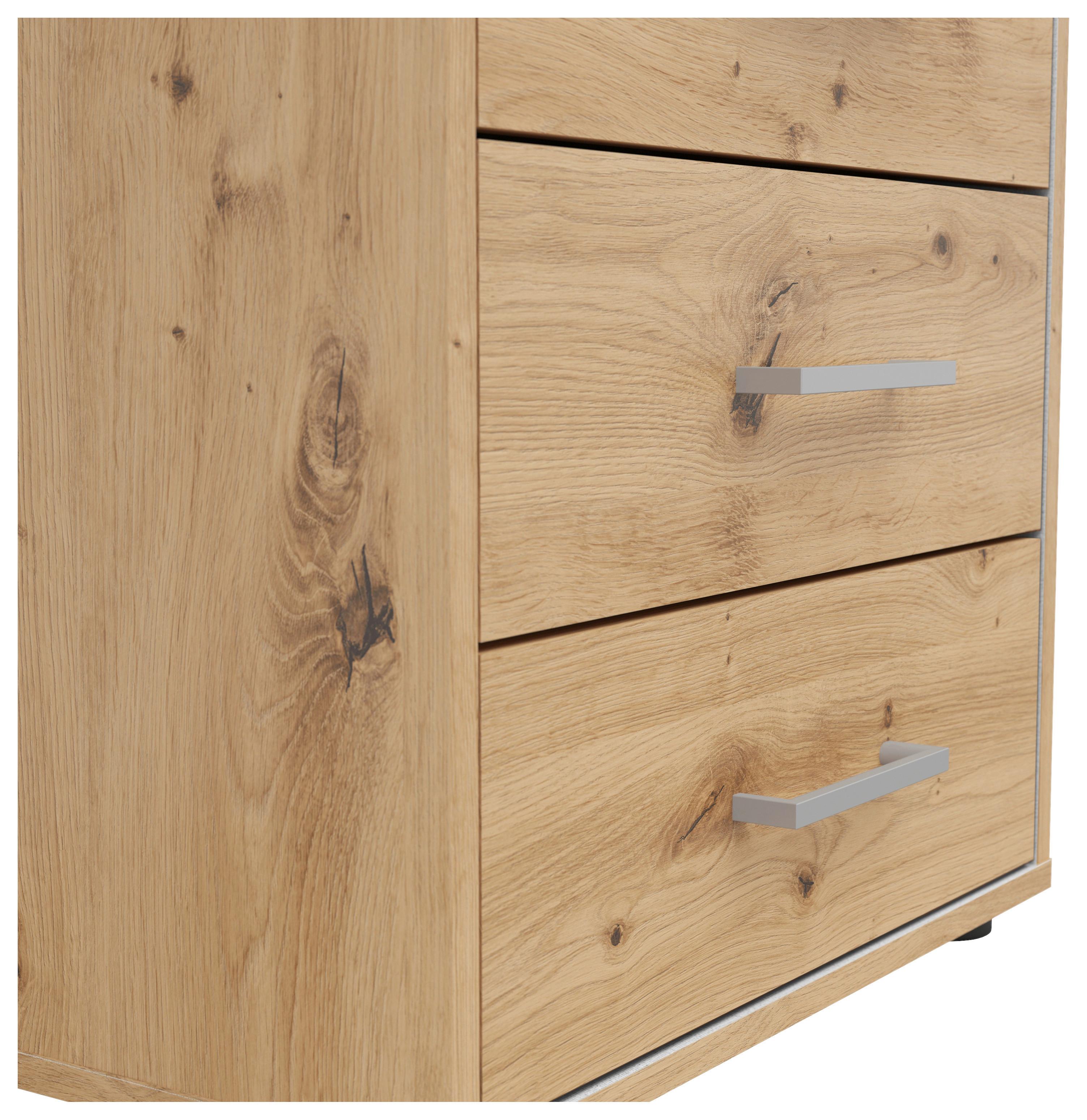 NOPTIERA SMART 3 - stejar Artisan/gri-alb, Basics, material pe bază de lemn (50/54/35cm) - Modern Living