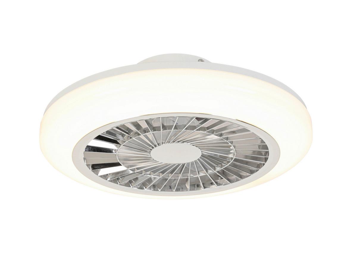 WENTYLATOR SUFITOWY ANGELA - biały/przezroczysty, Trend, tworzywo sztuczne (45/16cm) - Novel