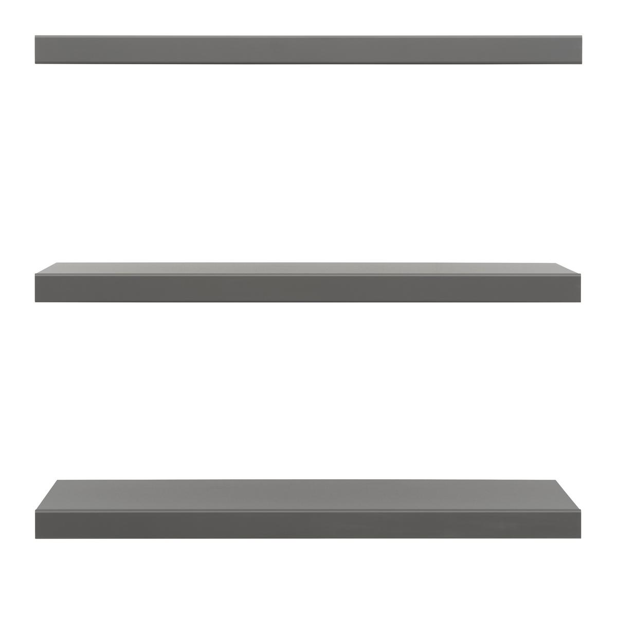 Einlegebodenset Zubehör Gard 245 Grau, 3er Set - Grau, KONVENTIONELL, Holzwerkstoff (120/5/46,4cm) - Based