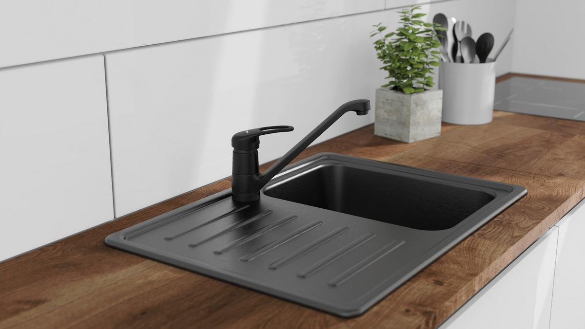 Küchenarmatur Grande in Schwarz matt - Schwarz, Lifestyle, Kunststoff/Metall (5,5/20/27cm) - Schütte