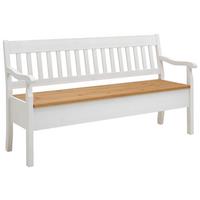 ŁAWKA BOSTON - biały/kolor ługowy, Romantik / Landhaus, drewno (169/93/58cm) - Boxxx