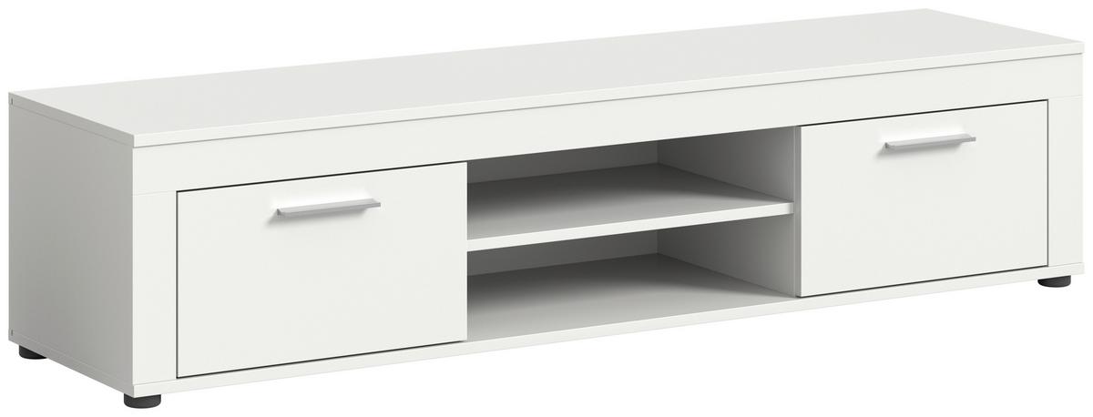Komoda Jam - srebrne boje/crna, Design, drvni materijal/plastika (160/37/40cm) - Modern Living
