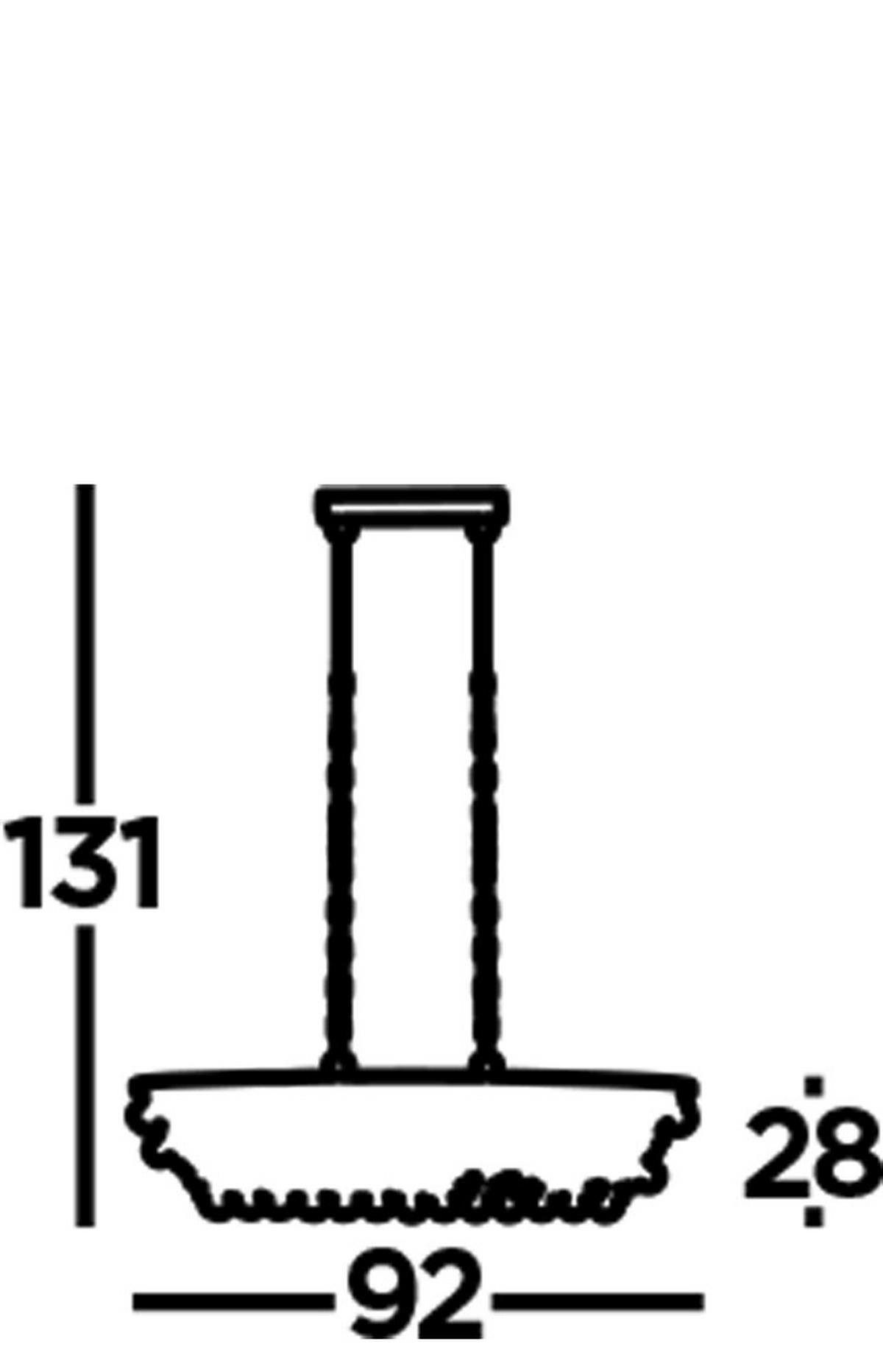 Függőlámpa 9635-5cc - Design, üveg/fém (92/30/131cm)