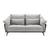 Sofa Elicia Grau Webstoff/Lederlook - Dunkelgrau/Hellgrau, MODERN, Holz/Textil (205/88/92cm) - Bessagi Home