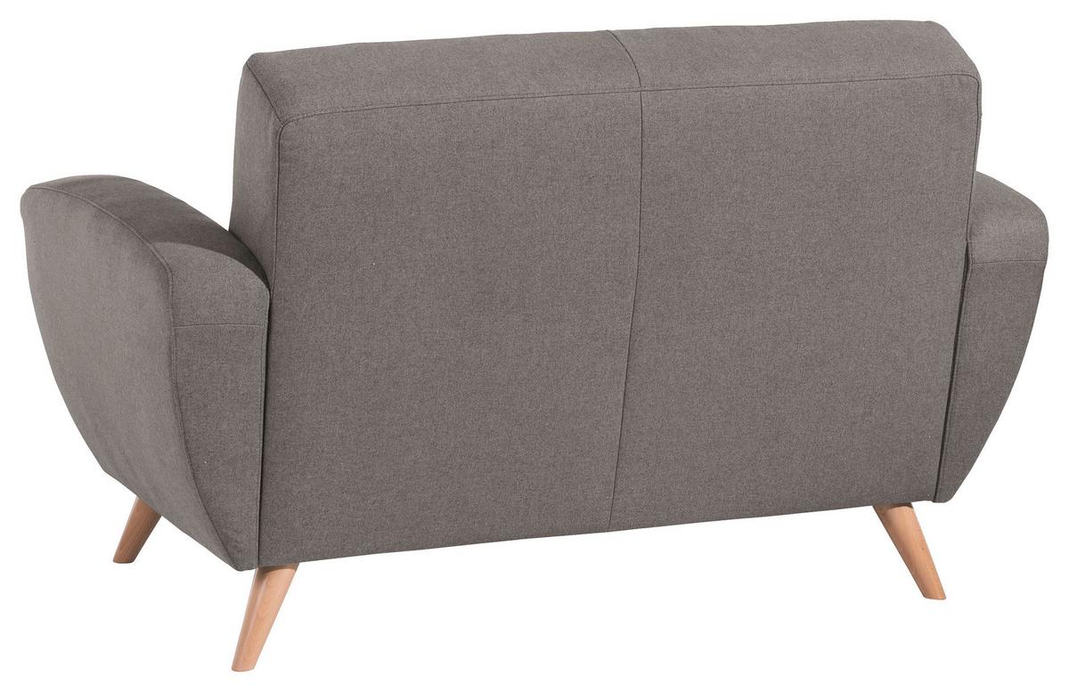 2-SITZER-SOFA JERRY - Naturfarben/Grau, Design, Holz/Textil (136/85/82cm) - Max Winzer