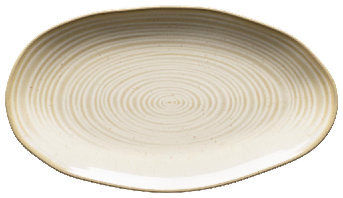 Platte Nottingham in Beige, 3-teilig - Beige, Basics, Keramik (21,5/35/8cm) - Mäser