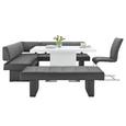Eckbank in Grau/Schwarz - Schwarz/Grau, MODERN, Kunststoff/Textil (209/82/168cm) - premium living