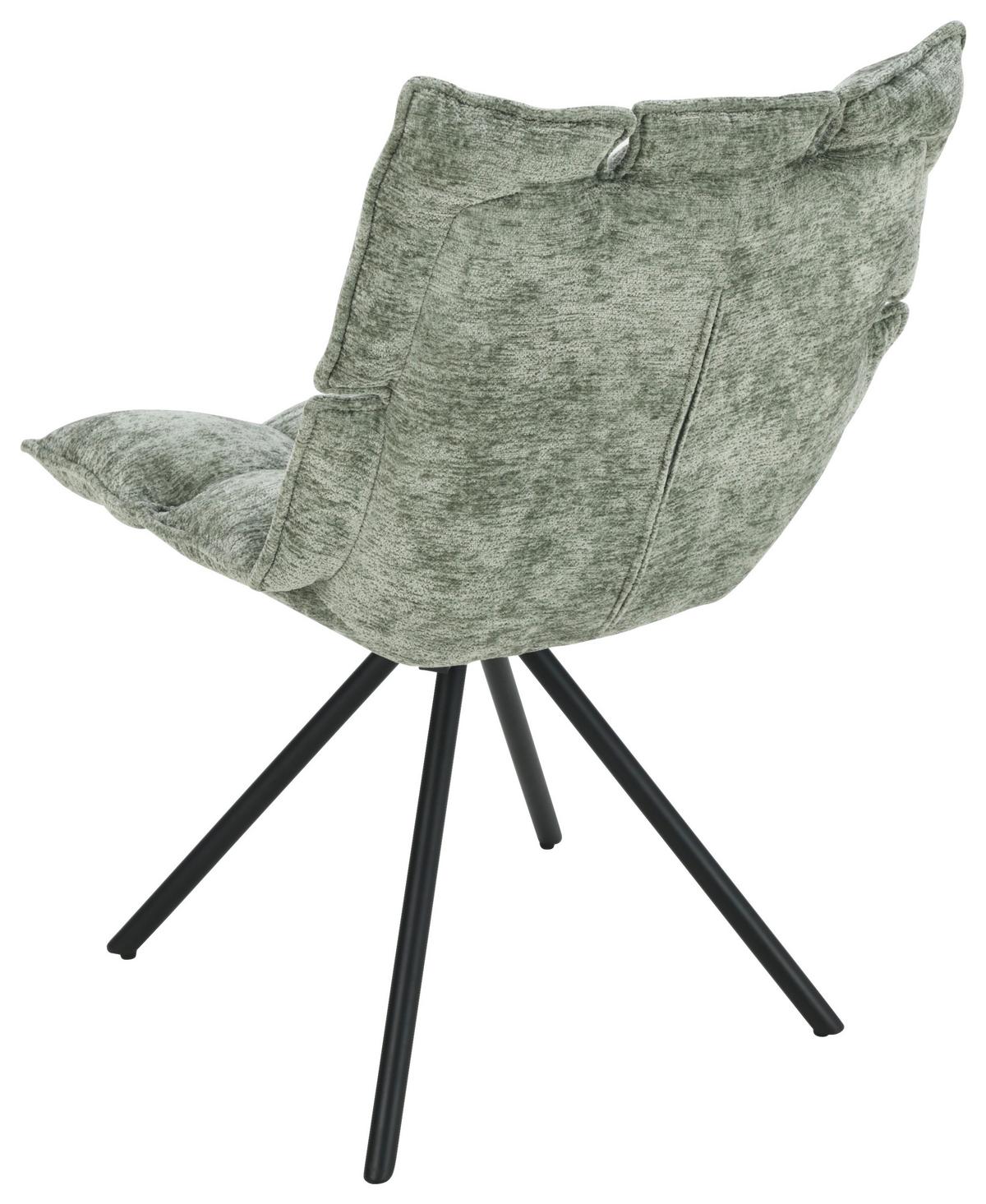 Stuhl Carla Mintgrün - Schwarz/Mintgrün, Trend, Holz/Textil (57/86/66cm) - Mömax