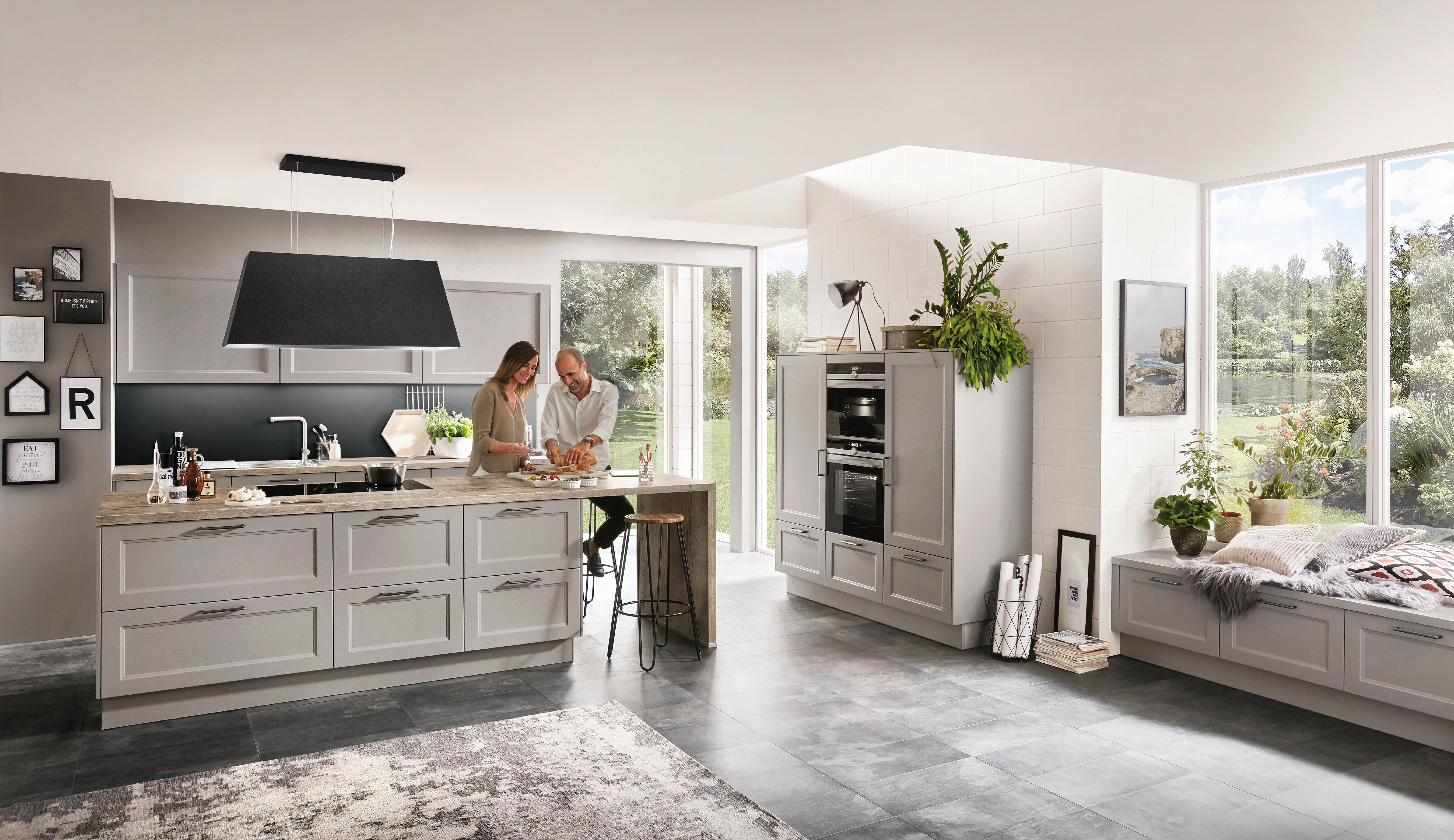 Kuhinja Cascada - siva, Romantično / ladanjski, drvni materijal - Nobilia