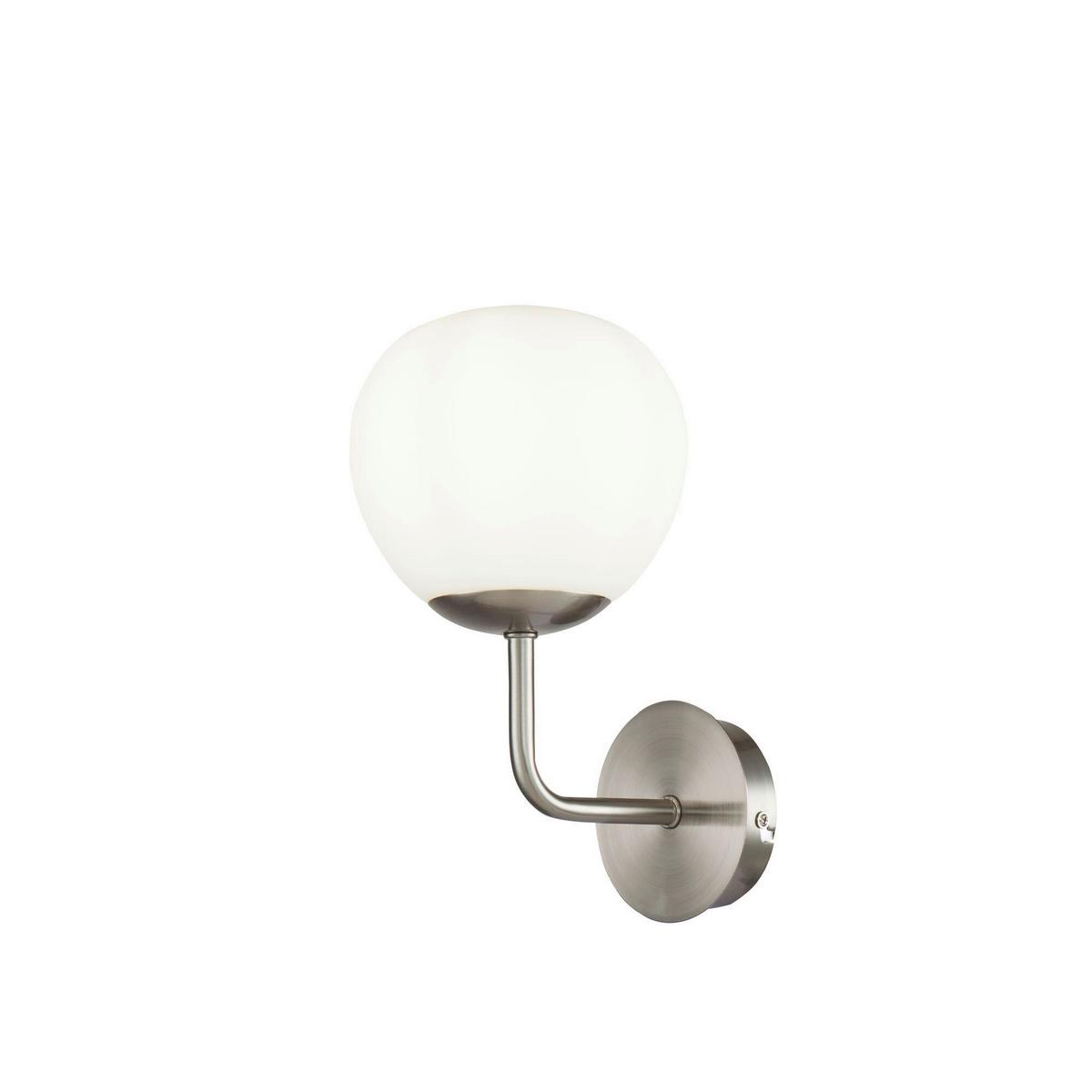 WANDLEUCHTE ERICH - Weiss/Nickelfarben, Trend, Glas/Metall (15/27/19cm) - MAYTONI
