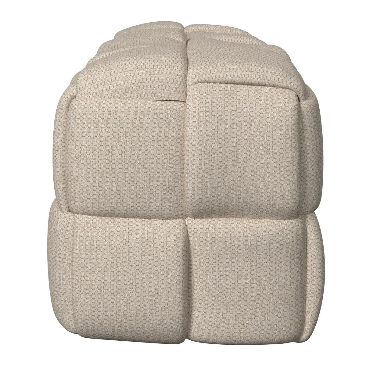 Bettbank Ella Bouclé Beige - Creme/Schwarz, MODERN, Holz/Kunststoff (110/45/45cm) - Bessagi Home