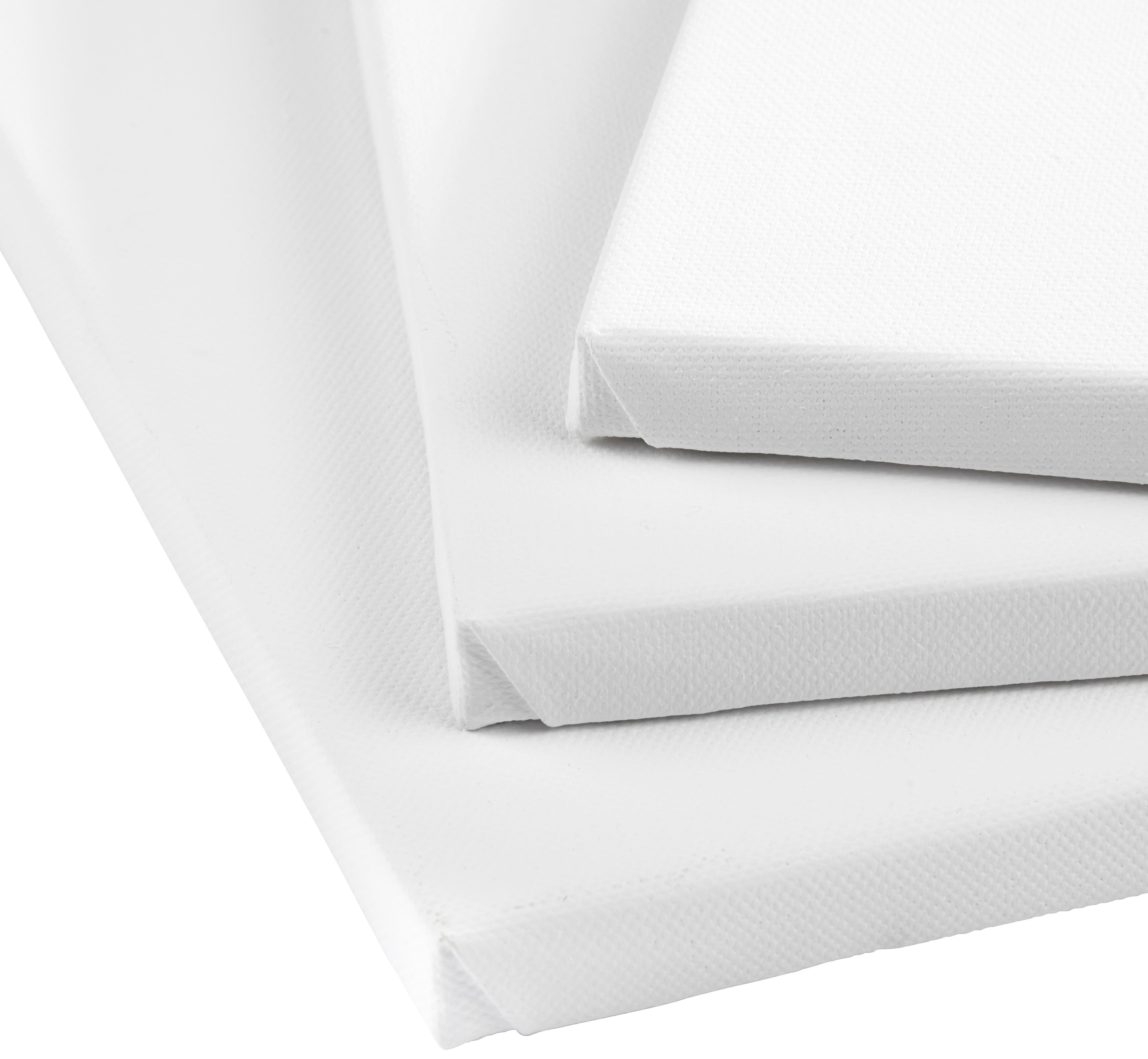 Keilrahmen Artist Canvas in Weiss, 3er-Pack - Weiss, Holzwerkstoff/Textil (20/20cm) - Modern Living