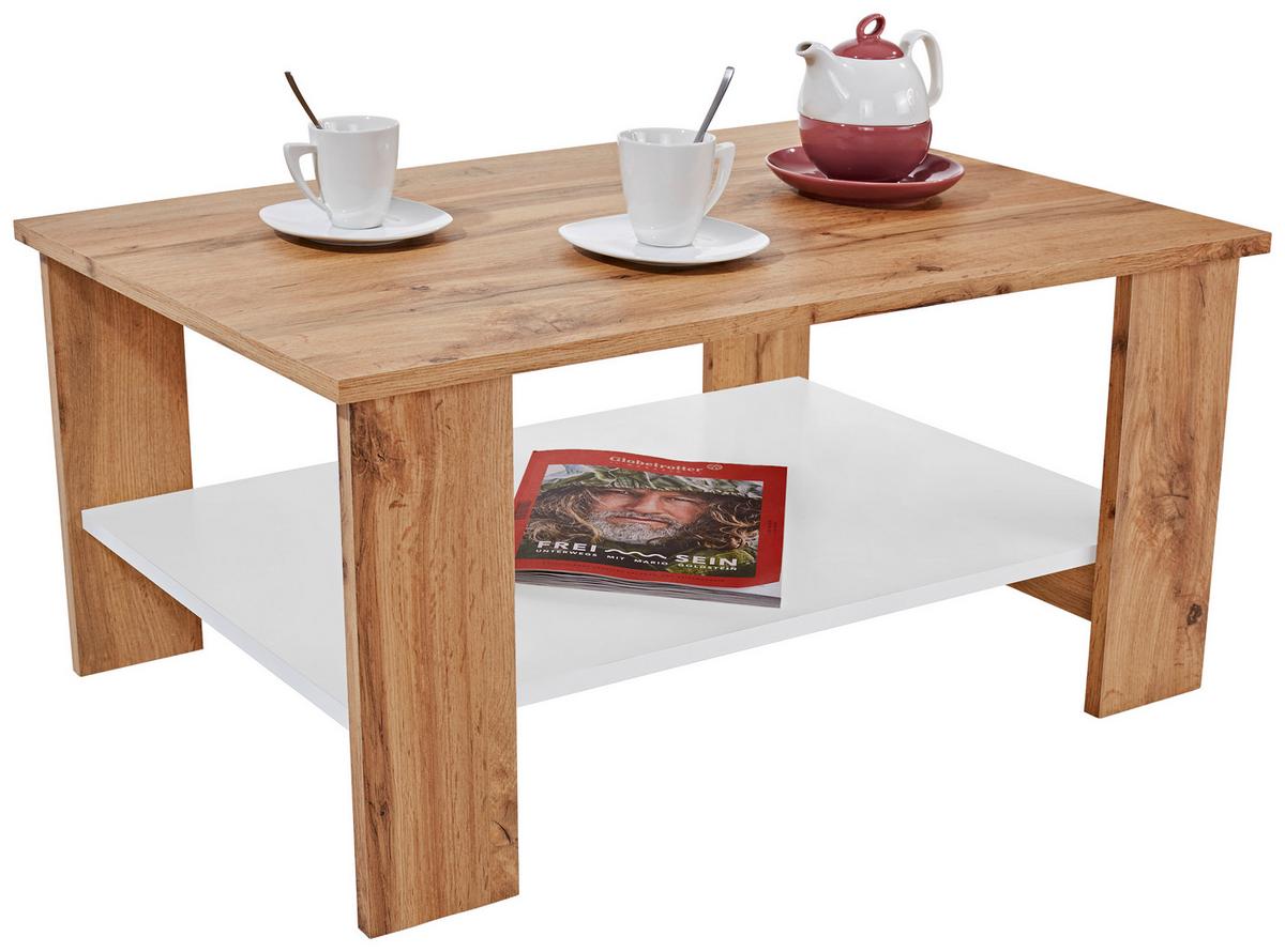 Klubska Miza Paolo, Barva Hrasta, Bela - hrast wotan/temno siva, Moderno, leseni material (90/41/55cm) - Top ponudba