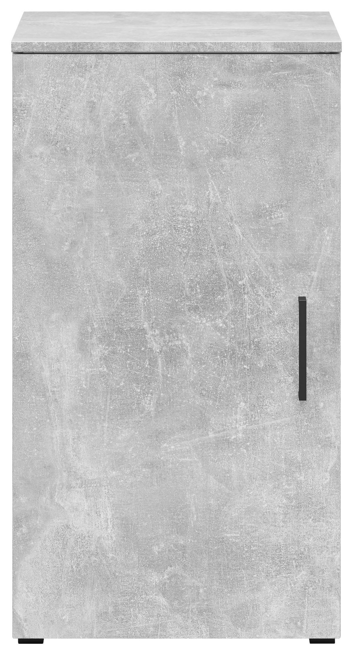 Kommode Multistauraum Betonoptik - Anthrazit/Schwarz, Modern, Holzwerkstoff/Kunststoff (45/83/40cm) - Premium Living