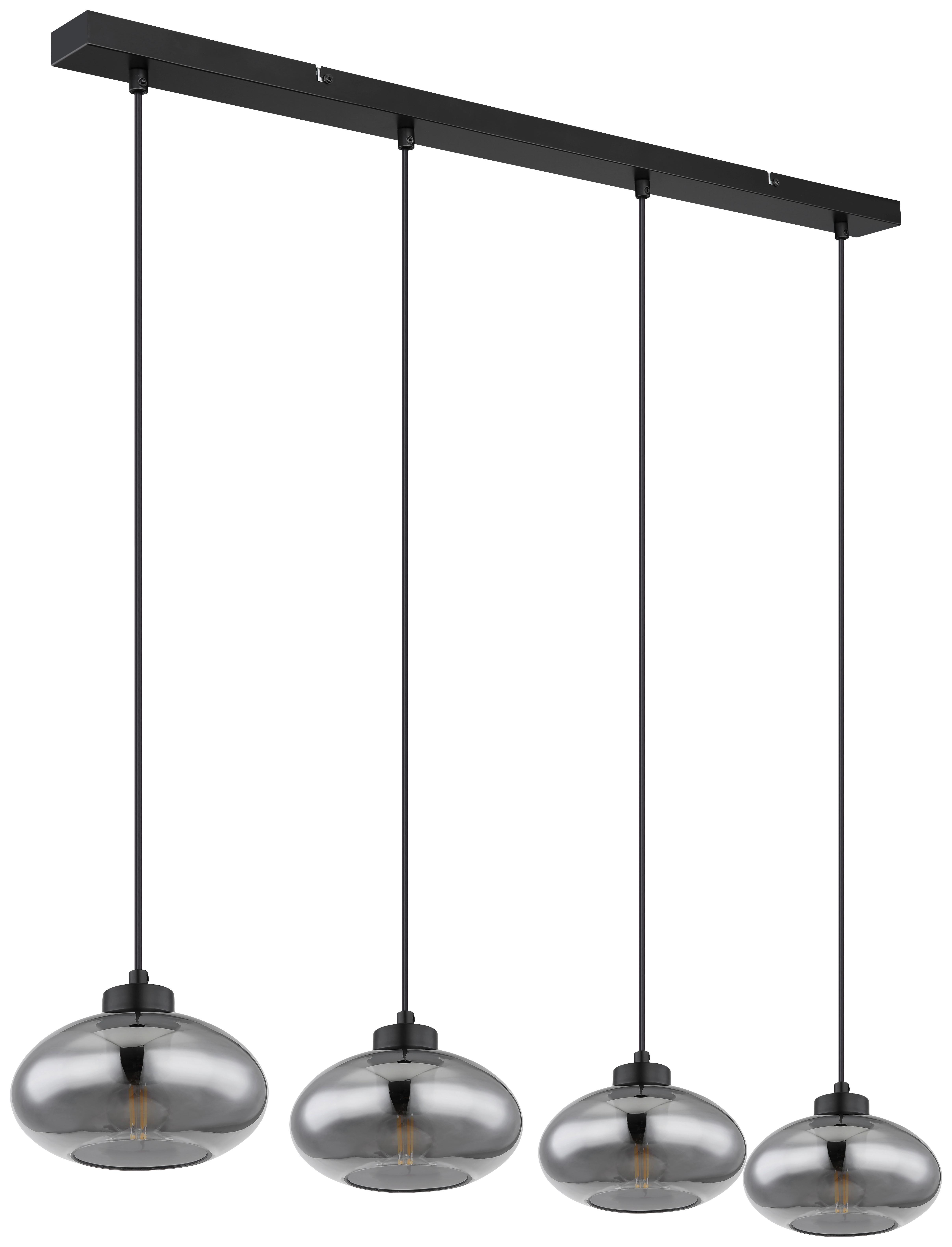 LAMPA WISZĄCA REIN - czarny, Design, metal/szkło (96/18/120cm) - Novel