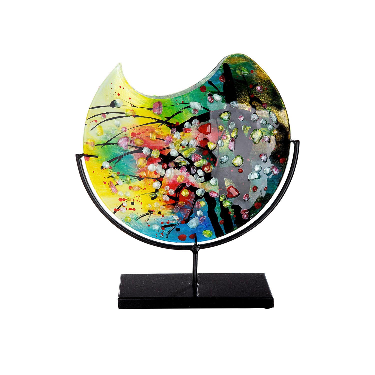 Vase Multicolor - Multicolor, Basics, Glas/Metall (32/37/9cm)