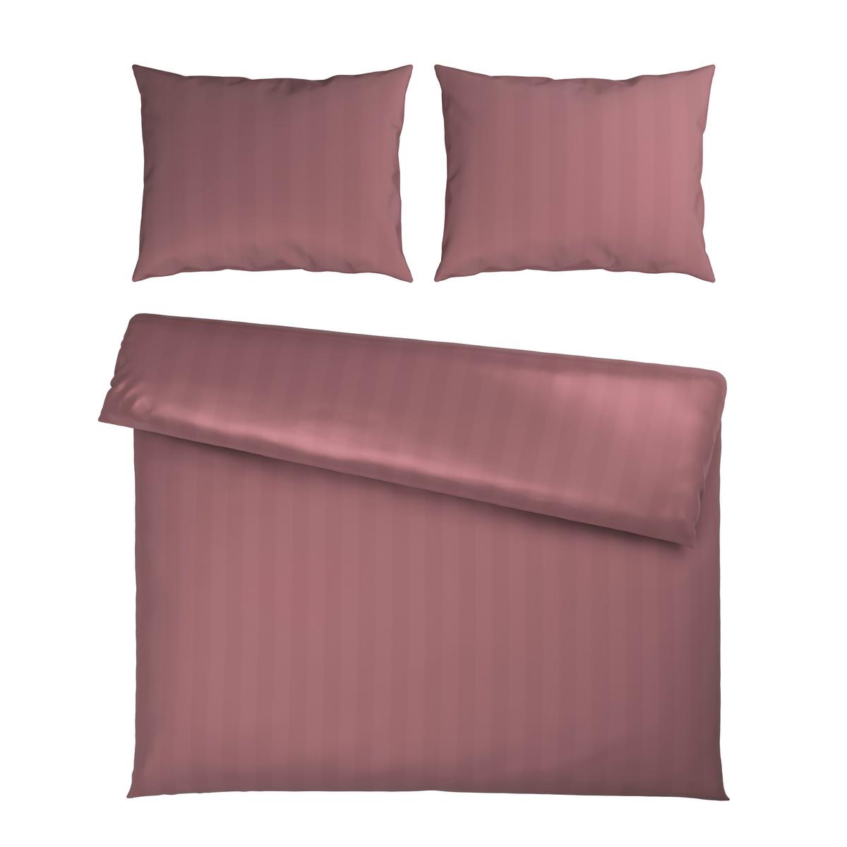 Lenjerie de pat, Xenia Streif 2x50x70/200x220 cm - mov, Modern, textil (200/220cm) - Premium Living