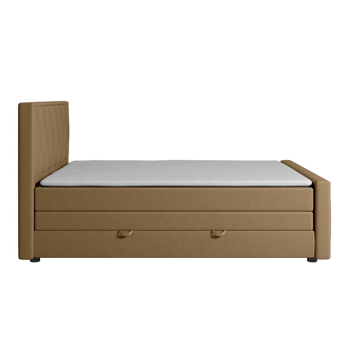 Boxspringbett Porto ca. 180x200 cm Beige - Beige, MODERN, Holz/Kunststoff (180/200cm) - MID.YOU
