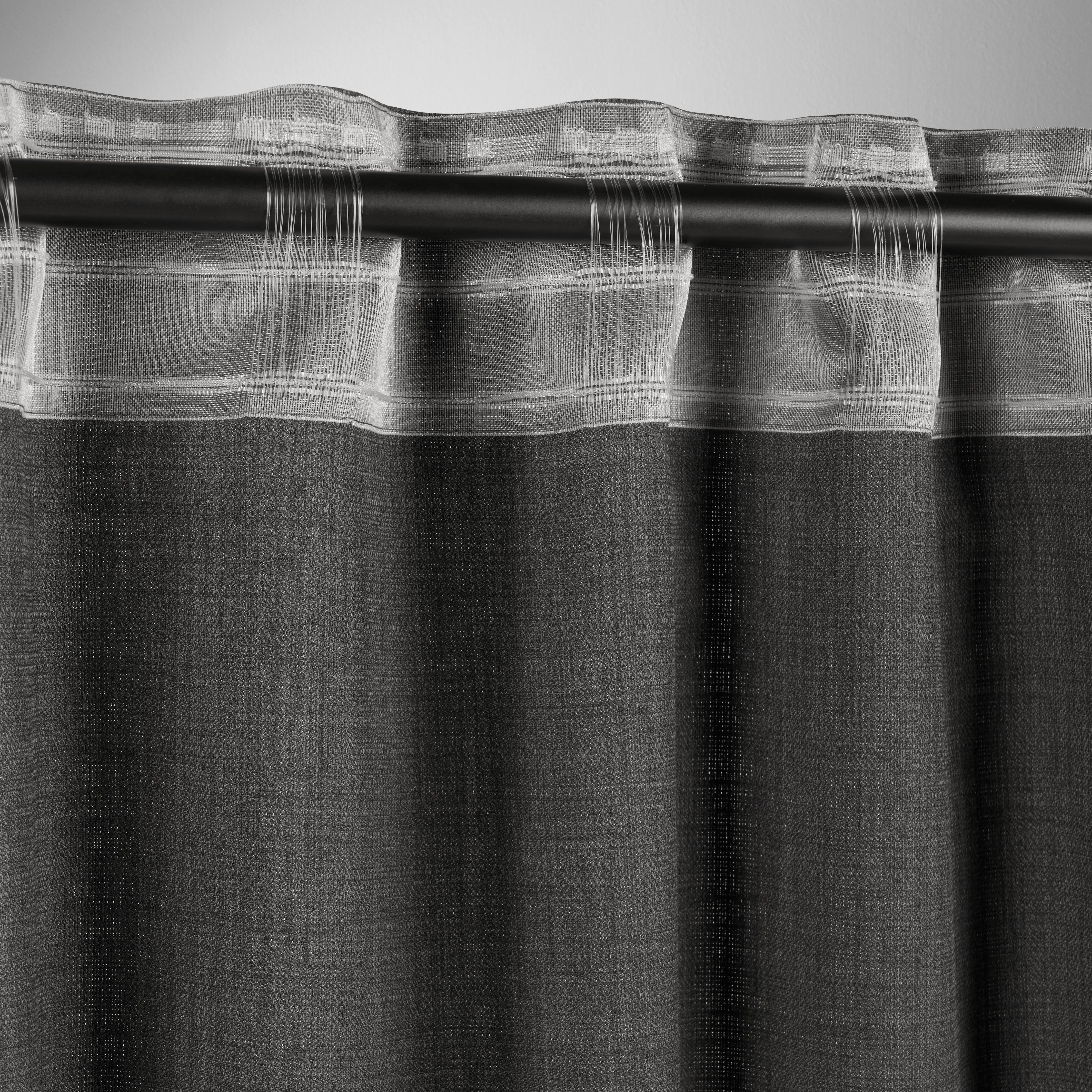 GARDINLÄNGD LEO - grå, Modern, textil (135/300cm) - Premium Living
