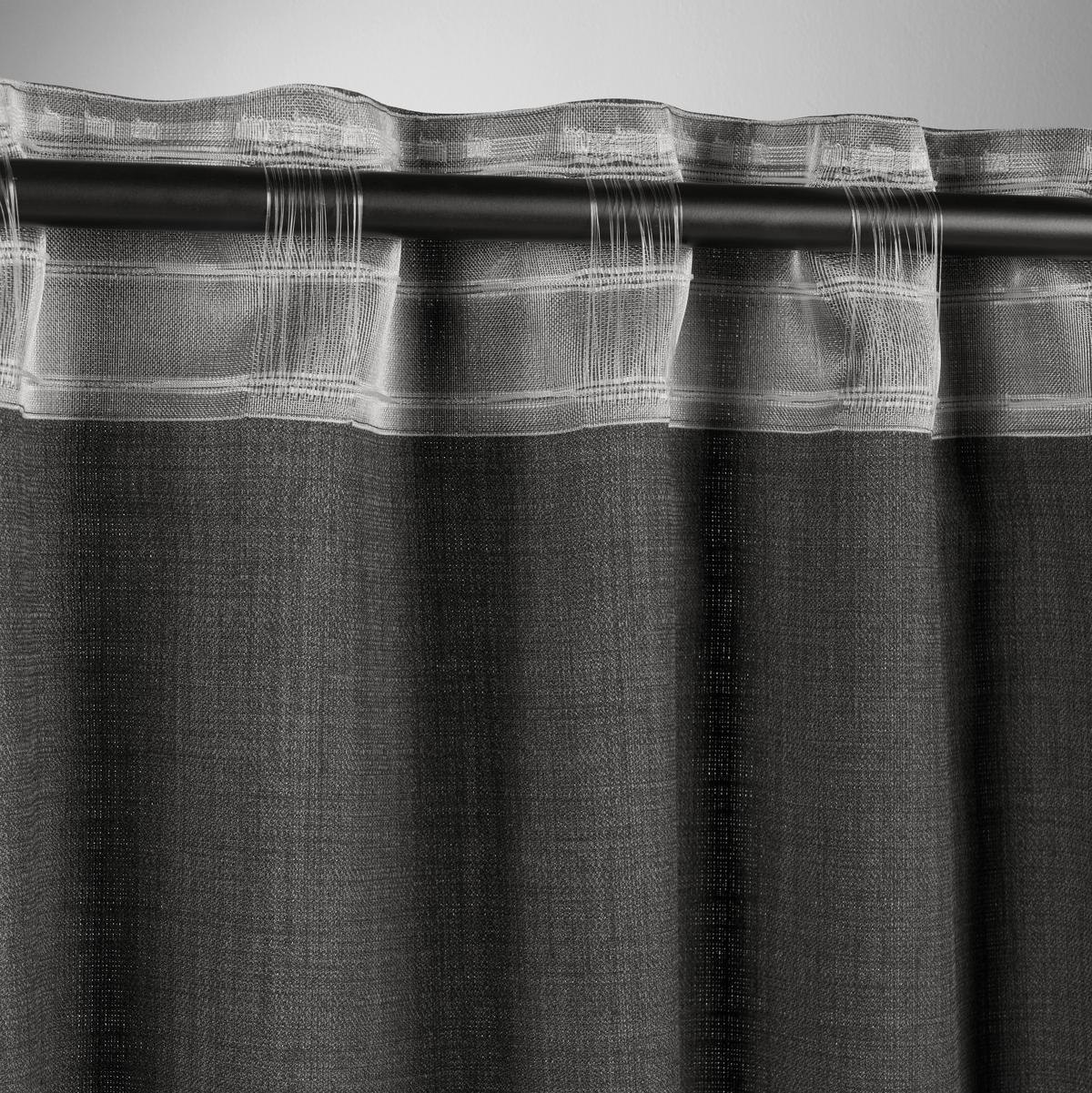 Fertigvorhang Leo Grau ca. 135x300cm - Grau, MODERN, Textil (135/300cm) - Premium Living