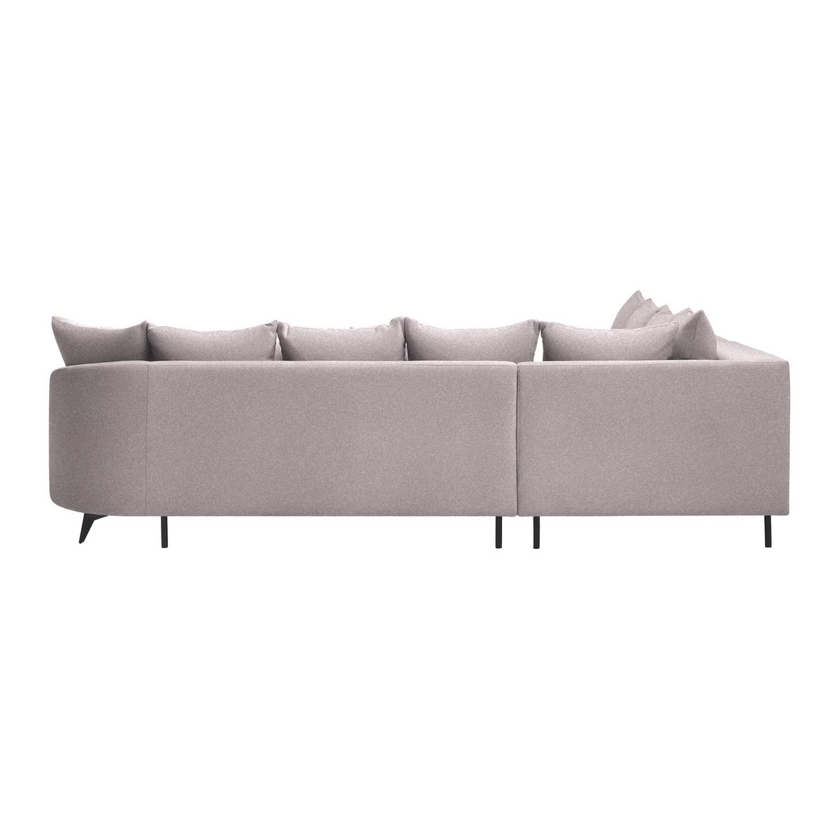 Ecksofa Axel Flieder - Flieder/Schwarz, MODERN, Textil/Metall (250/87/291cm) - Mömax