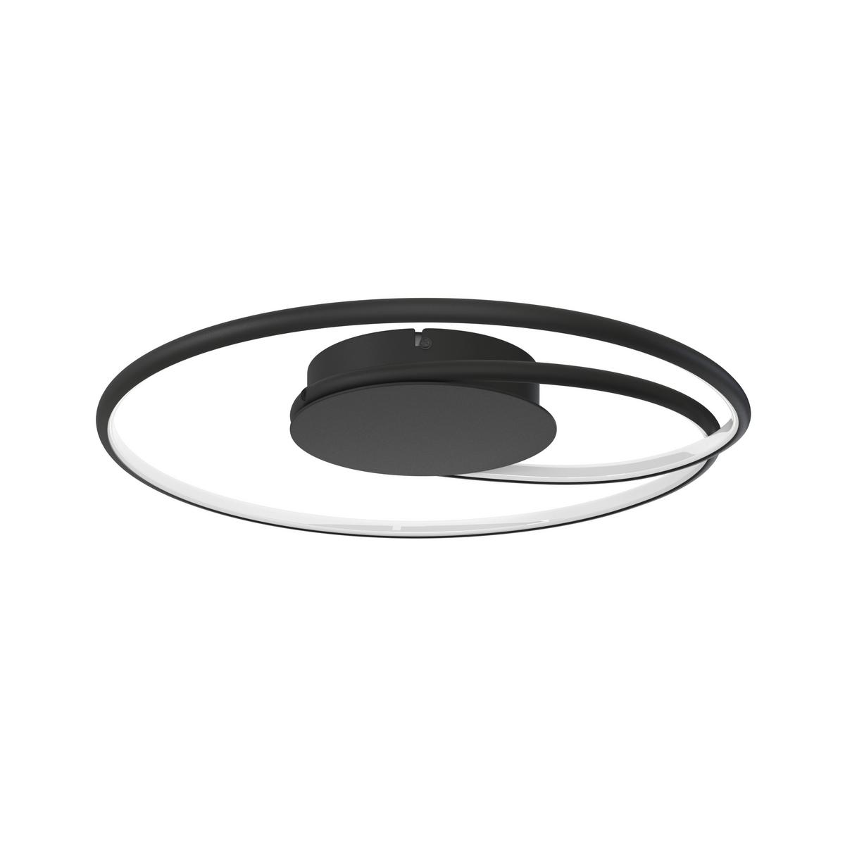 LAMPA SUFITOWA LED BIRMINGHAM *SBN* - czarny, Lifestyle, tworzywo sztuczne/metal (45/8cm) - Novel