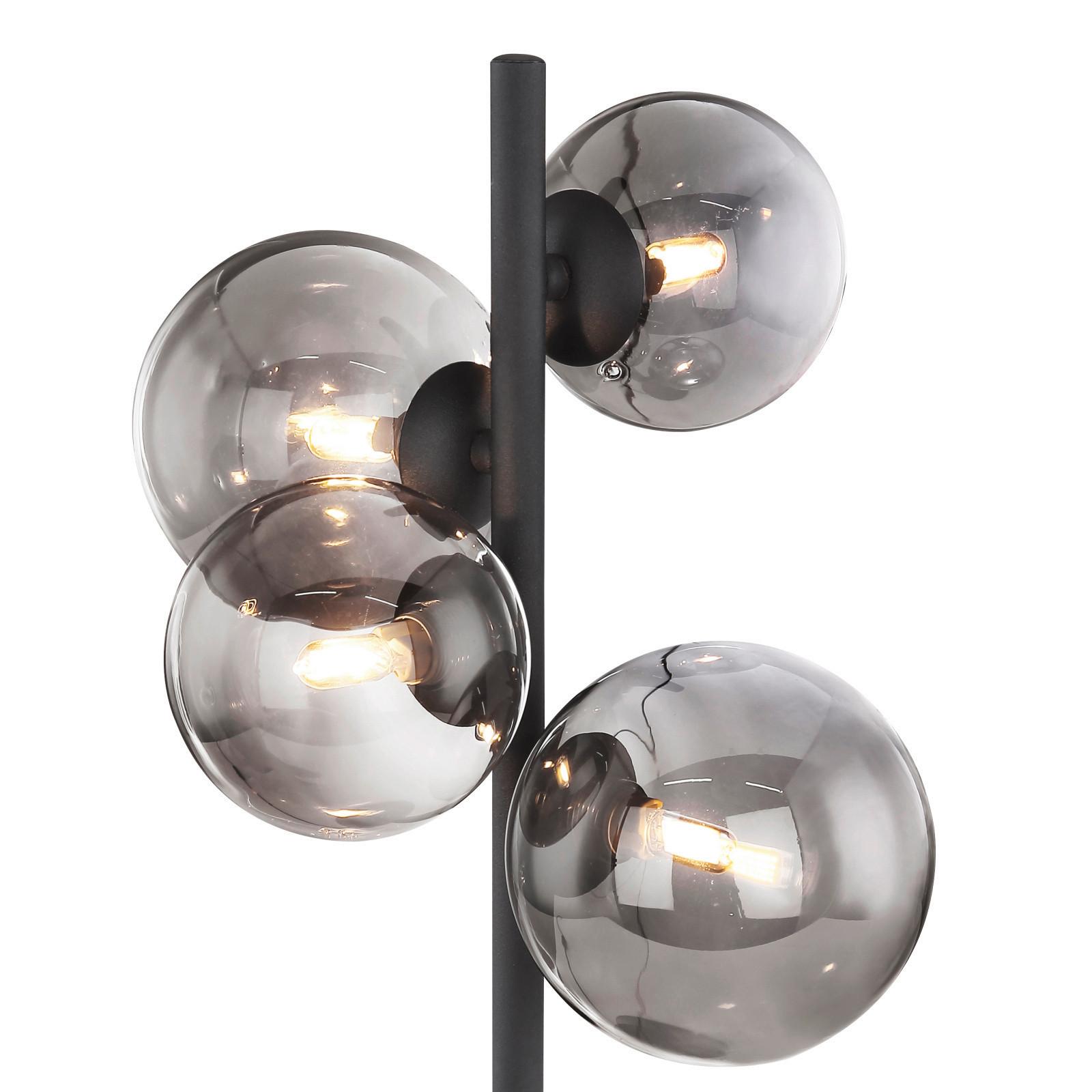 LED-Tischleuchte Riha in Schwarz max. 3,5 Watt - Schwarz, Design, Glas/Metall (23,7/19,3/48cm) - Globo