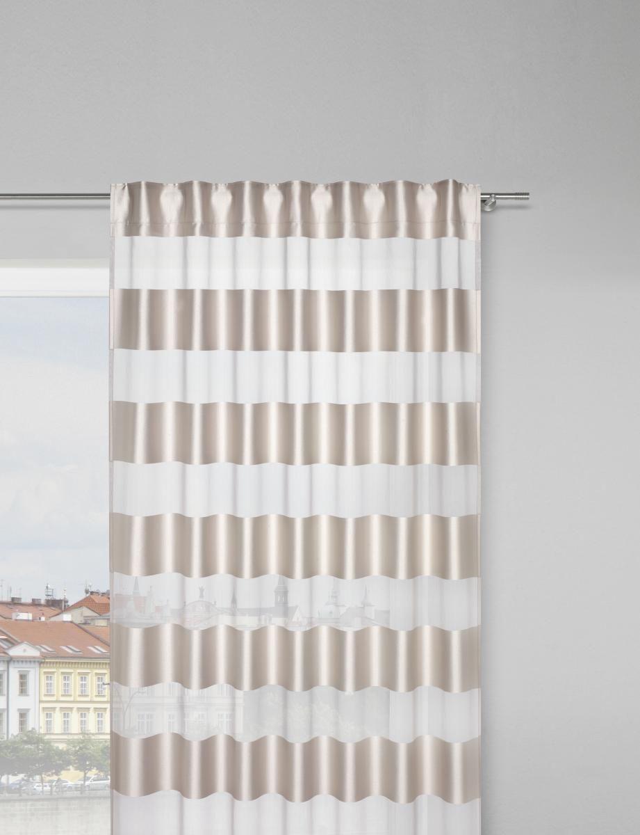 Készfüggöny Sonja - szürke, Konventionell, textil (140/245cm) - Modern Living