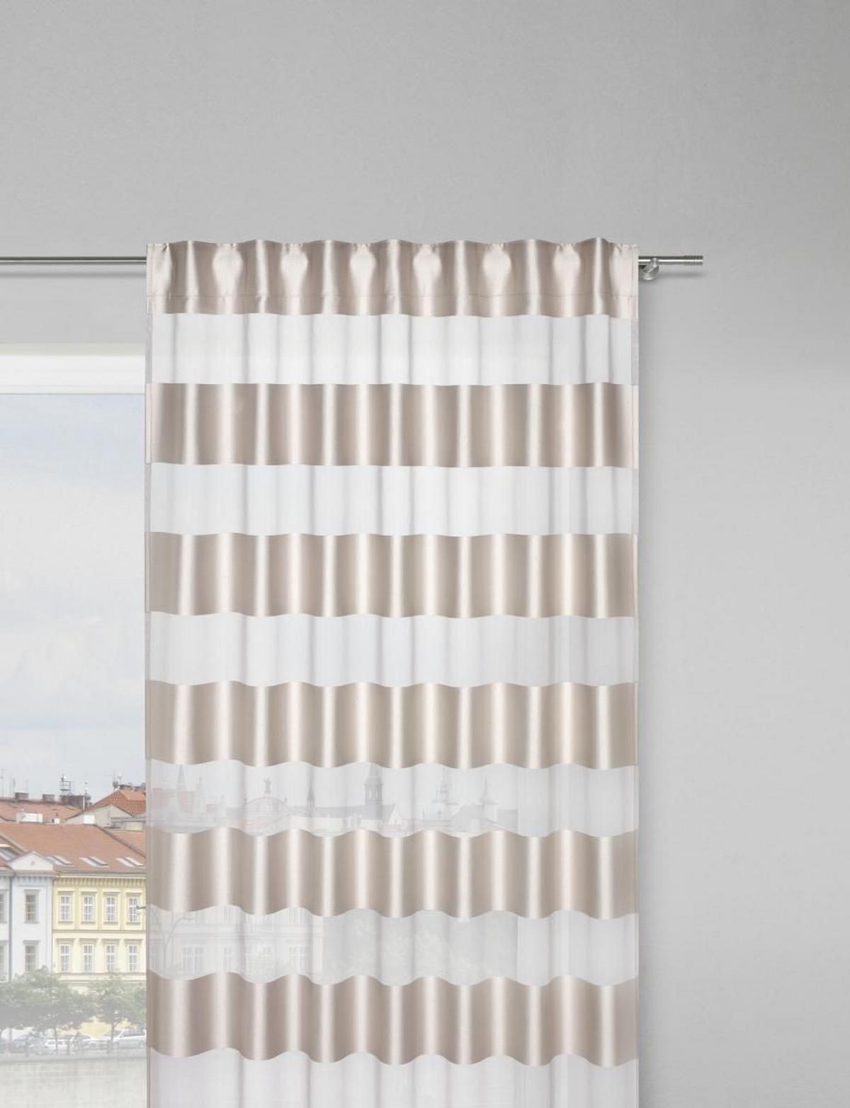 Készfüggöny Sonja - szürke, Konventionell, textil (140/245cm) - Modern Living