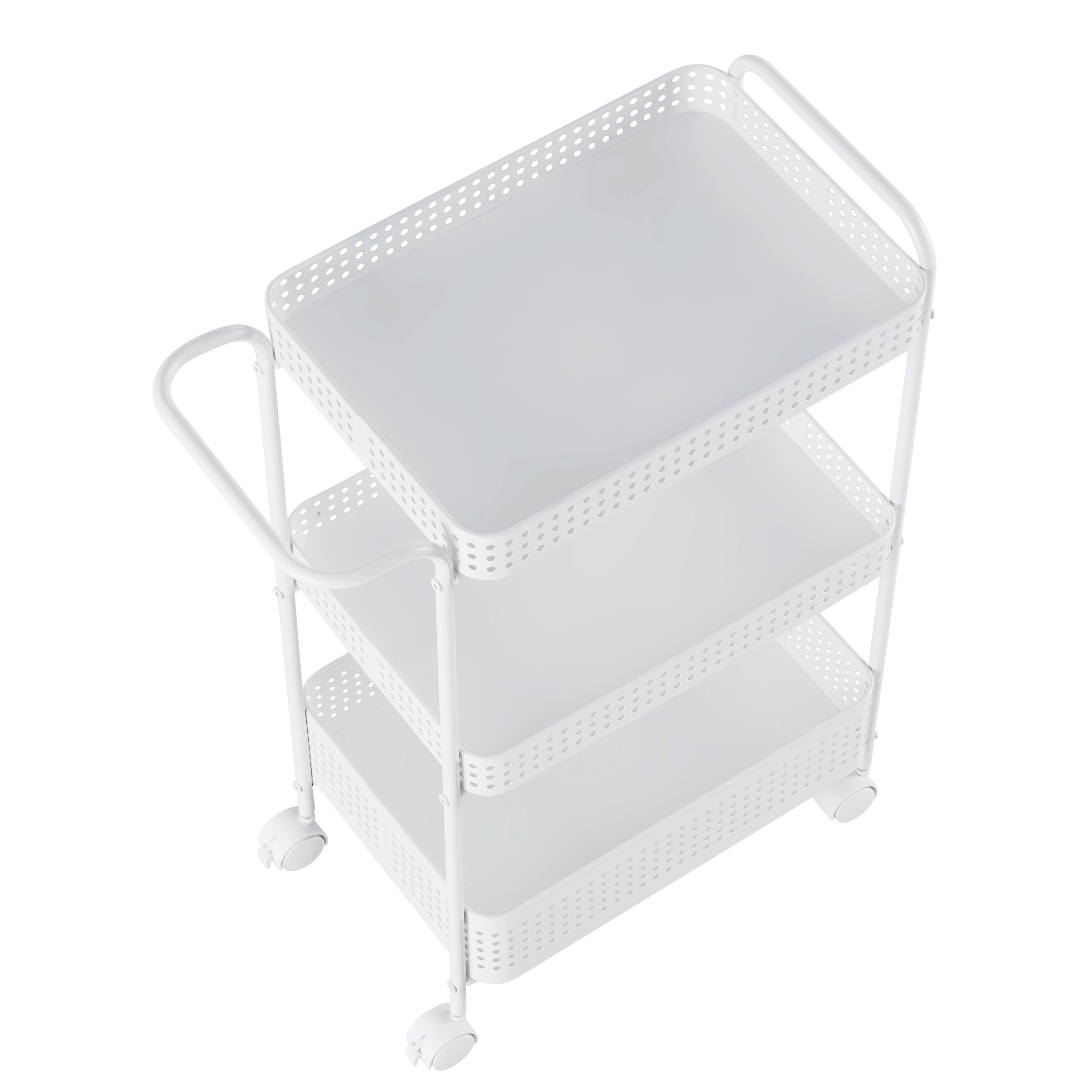 RULLVAGN ANCONA -EXKLUSIV- -SB- - vit, Modern, metall/plast (52/72/28cm) - Mömax