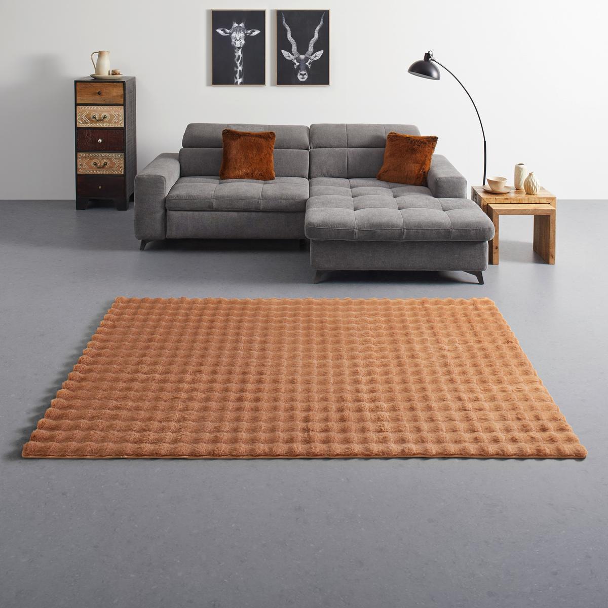 Kunstfell Bubble 3 Orange ca. 160x230cm - Orange, Modern, Textil (160/230cm) - Mömax