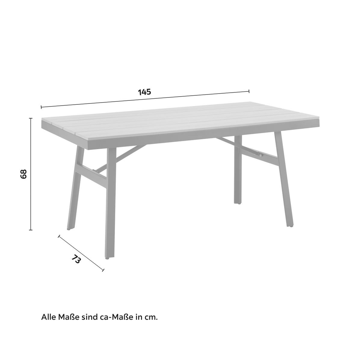 Vrtna Garnitura Eleonora - tamno siva/prirodne boje, Moderno, metal/tekstil (263/84/77cm) - Bessagi Garden