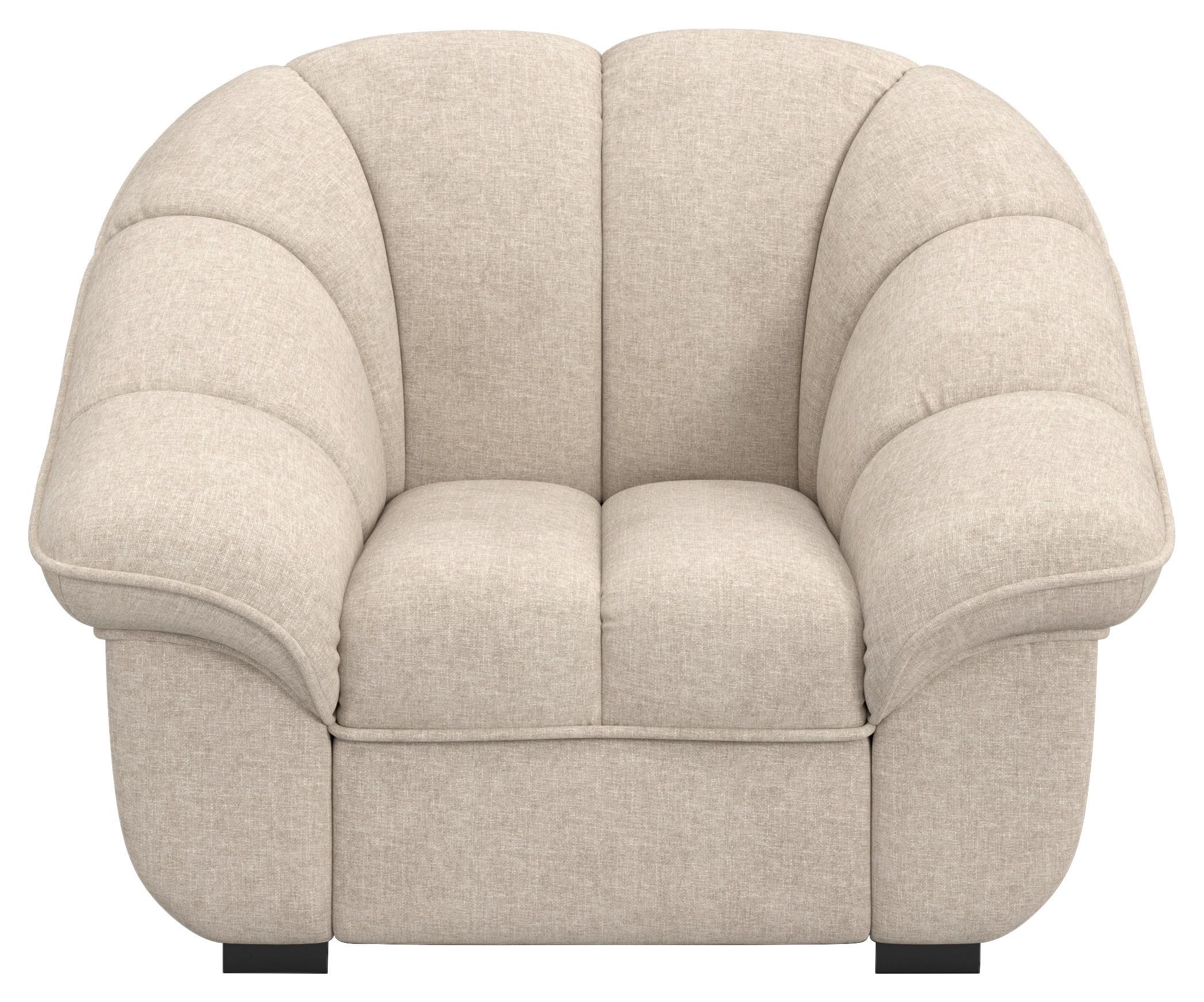 Fotel Mado - bézs, Trend, textil (110/88/104cm)