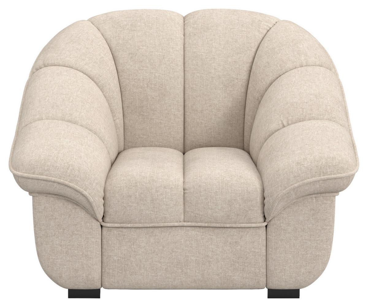 Fotel Mado - bézs, Trend, textil (110/88/104cm)