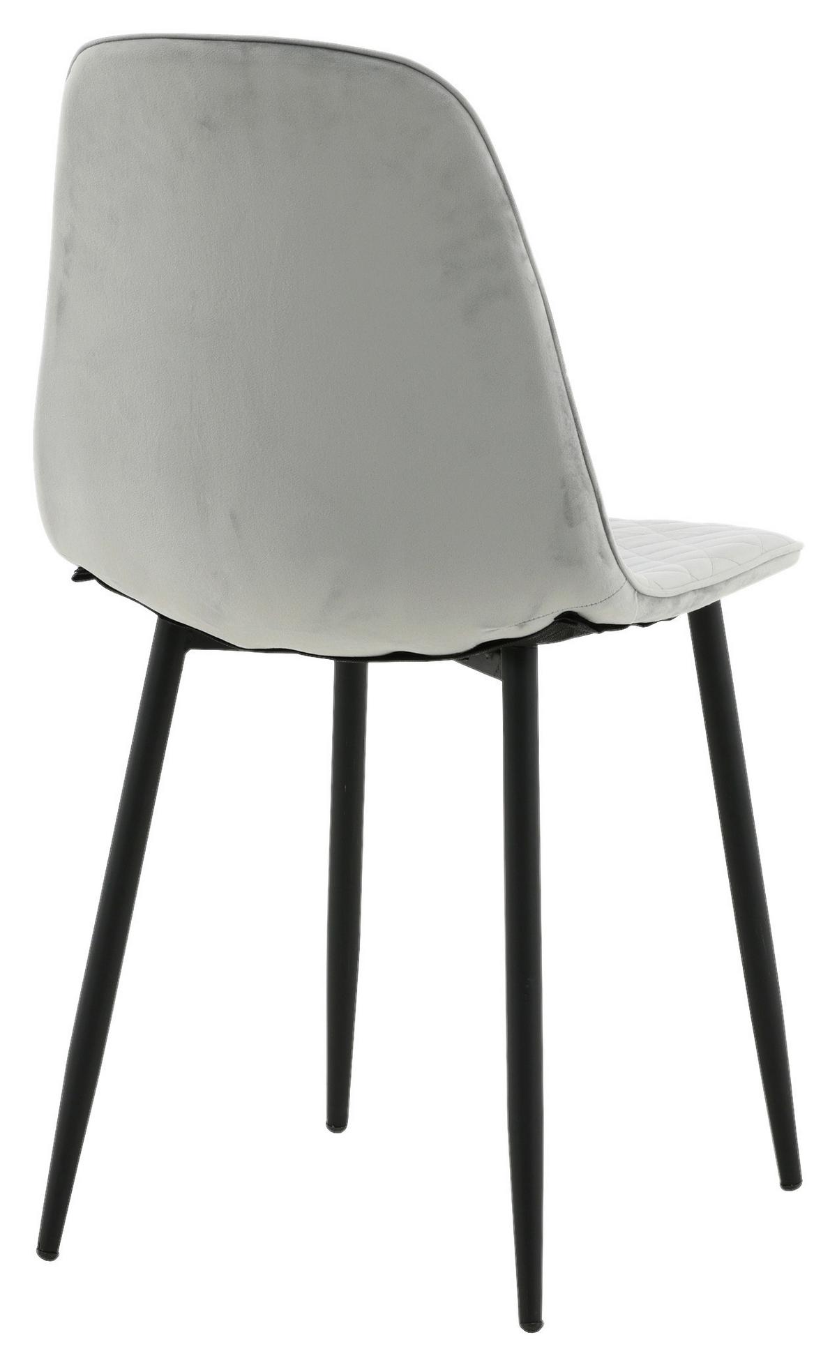 STUHL-SET POLAR - Schwarz/Grau, Design, Textil/Metall (44/86/52cm) - Livetastic