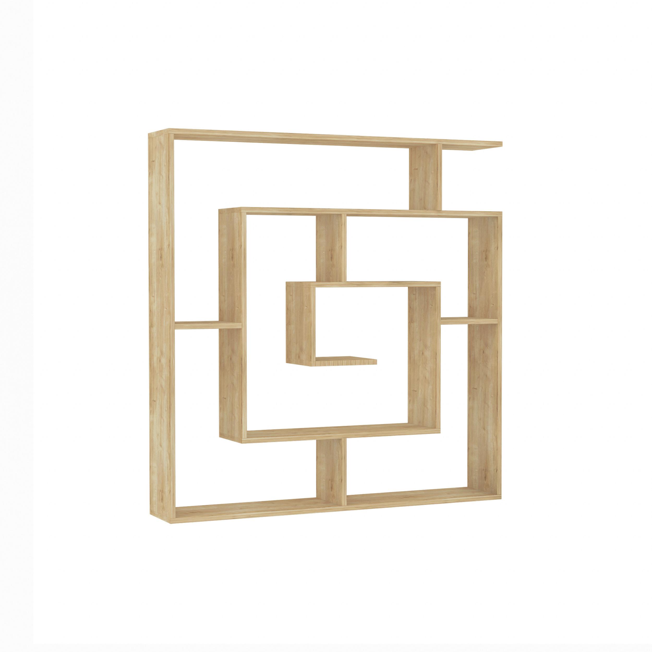 Bücherregal Labirent ca. 125x129x22 cm Eichefarben - Eichefarben, Design, Holzwerkstoff (125/129/22cm) - Livetastic