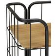Regal Schwarz/naturfarben - Schwarz/Naturfarben, LIFESTYLE, Holzwerkstoff/Metall (83/40/132cm) - MÖMAX modern living