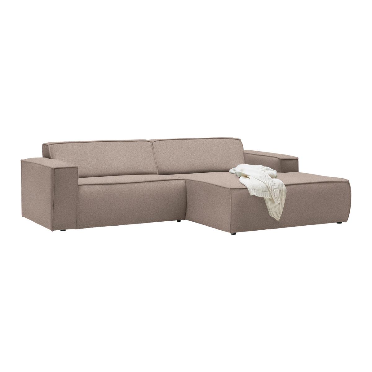 Wohnlandschaft Loft Cappuccino - Schwarz/Grau, MODERN, Kunststoff/Textil (265/75/172cm) - Mömax
