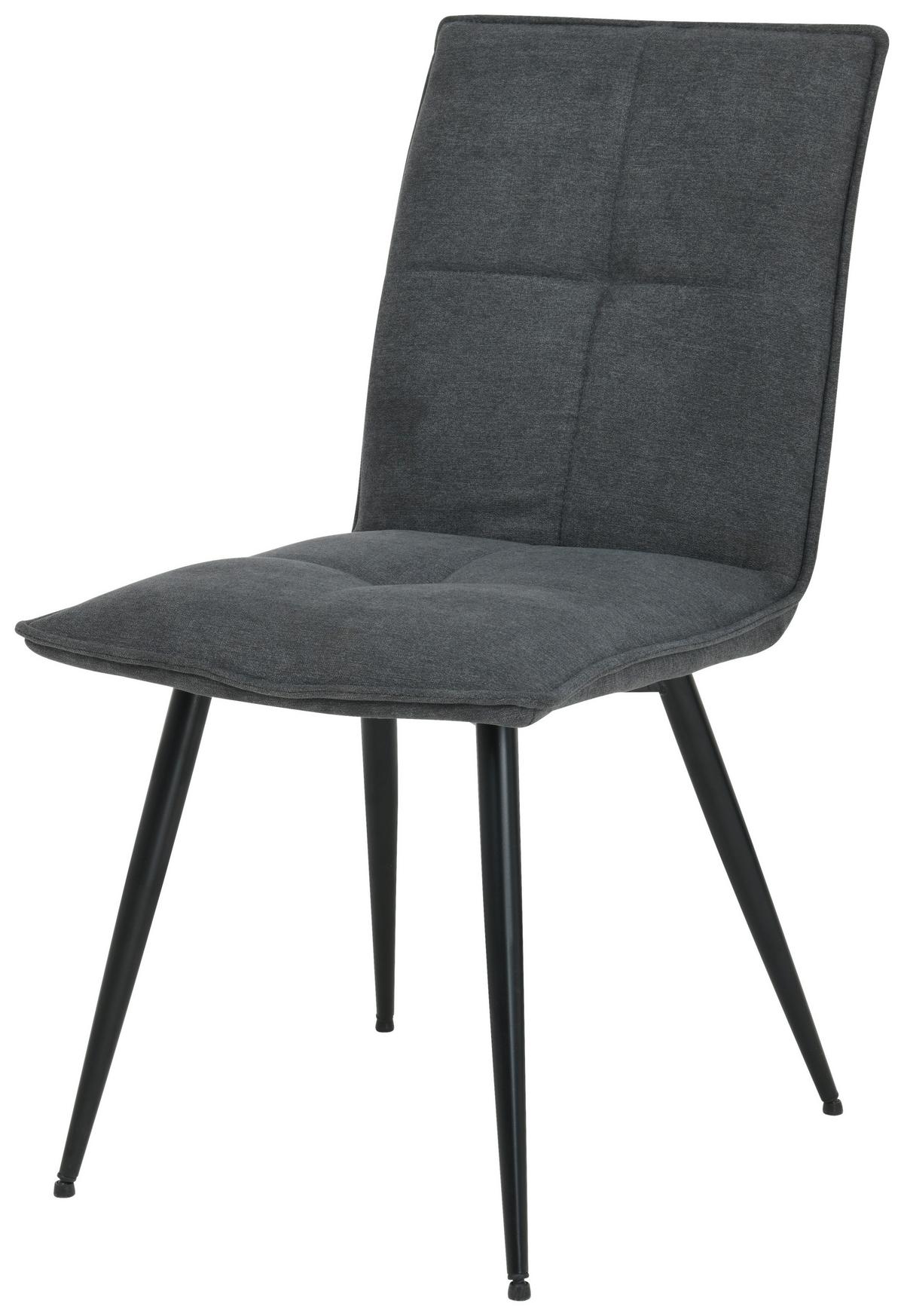 KRZESŁO HOOK - czarny/szary, Design, metal/tkanina (47.5/92/65cm) - Novel