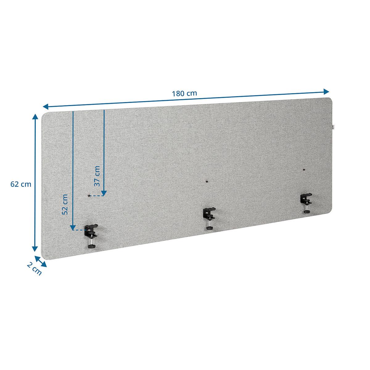 Pregradna Stena Flexmiut, Svetlo Siva - svetlo siva, Basics, umetna masa/tekstil (180/62/2cm) - MID.YOU