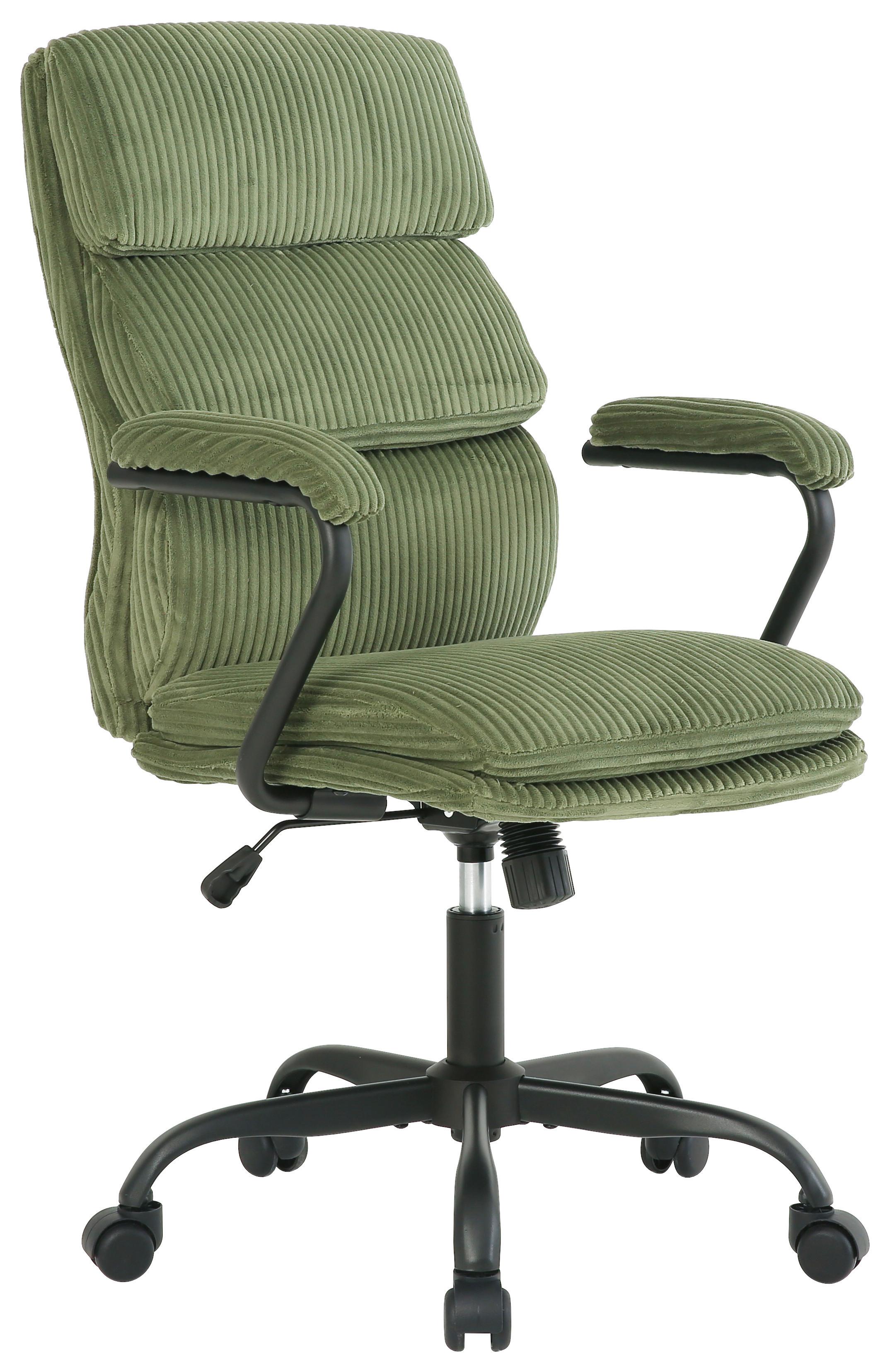 Drehstuhl Manhattan 2 Grün - Schwarz/Grün, MODERN, Holz/Kunststoff (58/102-112/64,5cm) - Mömax