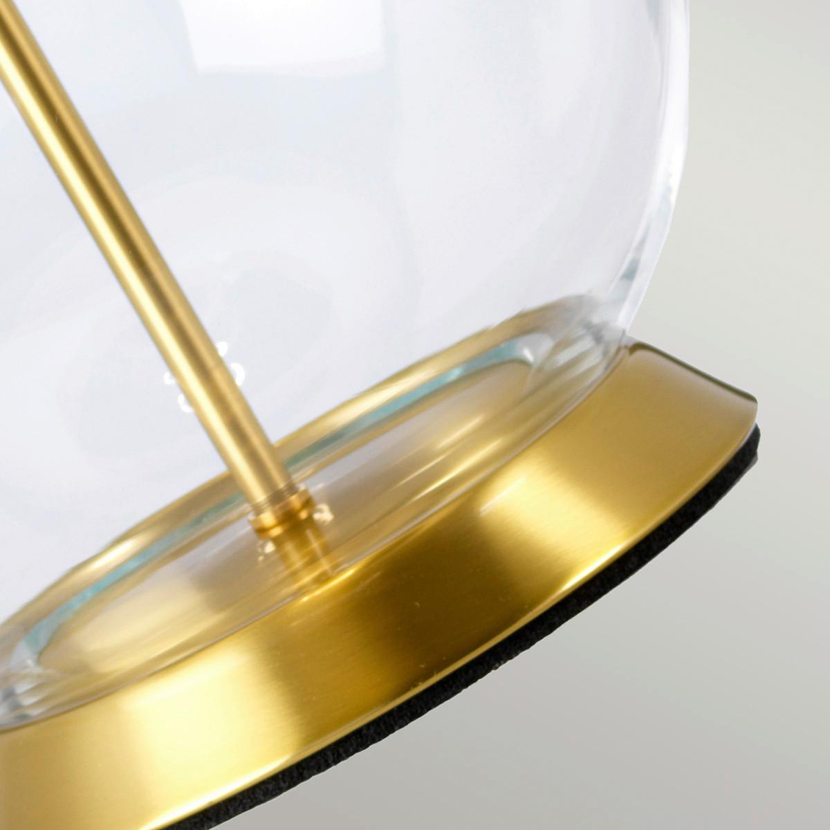Stolna Svjetiljka Orb-Clear Crna - boje mjeda, Konvencionalno, staklo/metal (36/67cm)